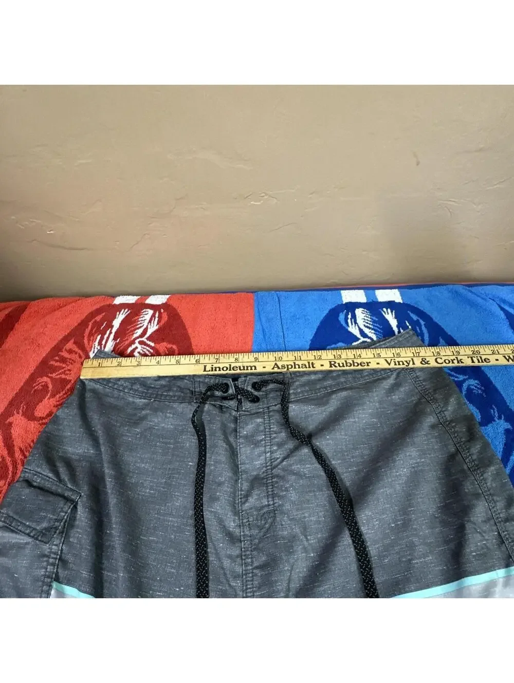 Ripcurl Men's Shorts Swim Trunks Surfing Beachwear Grey Drawstring Size 36
